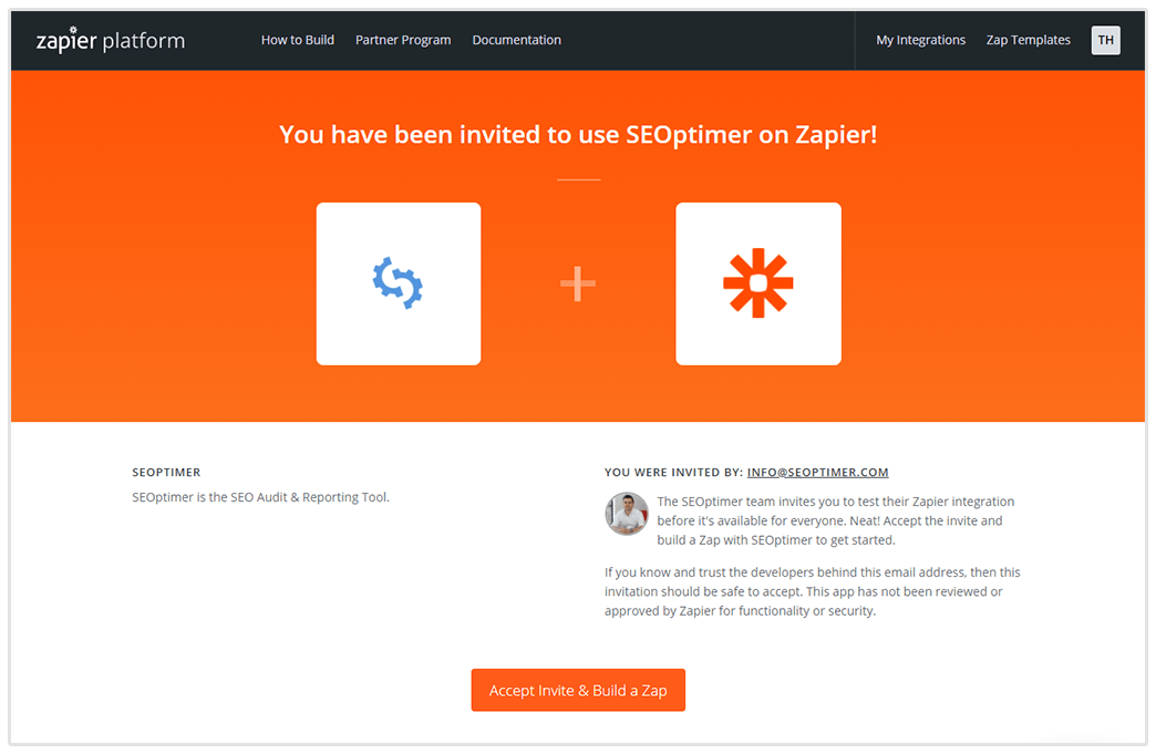 Zapier Invite